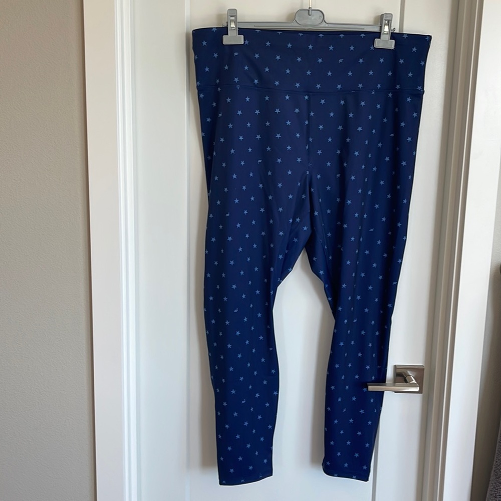 Fabletics navy blue star leggings